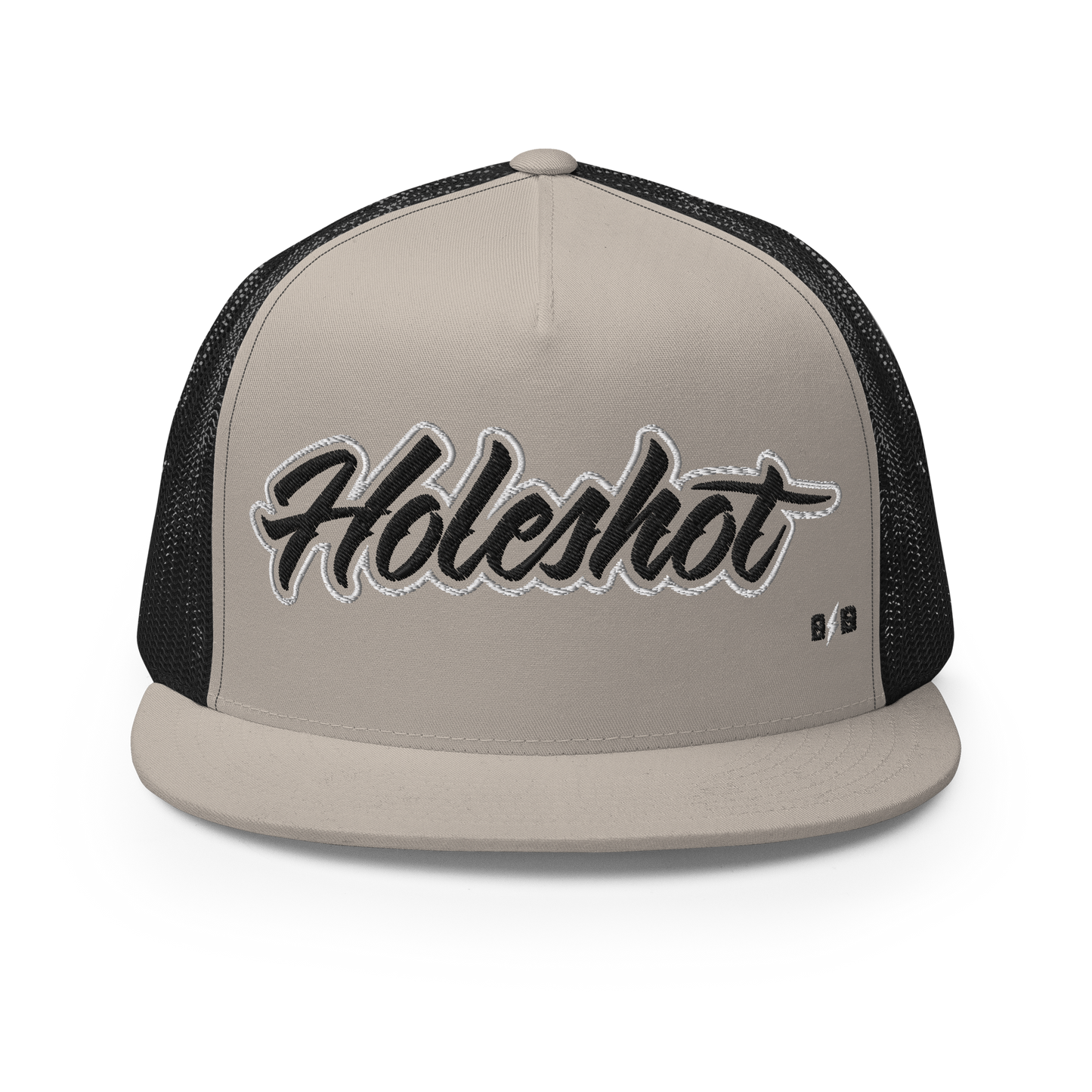 Holeshot – Silver & Black Trucker Hat