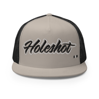 Holeshot – Silver & Black Trucker Hat