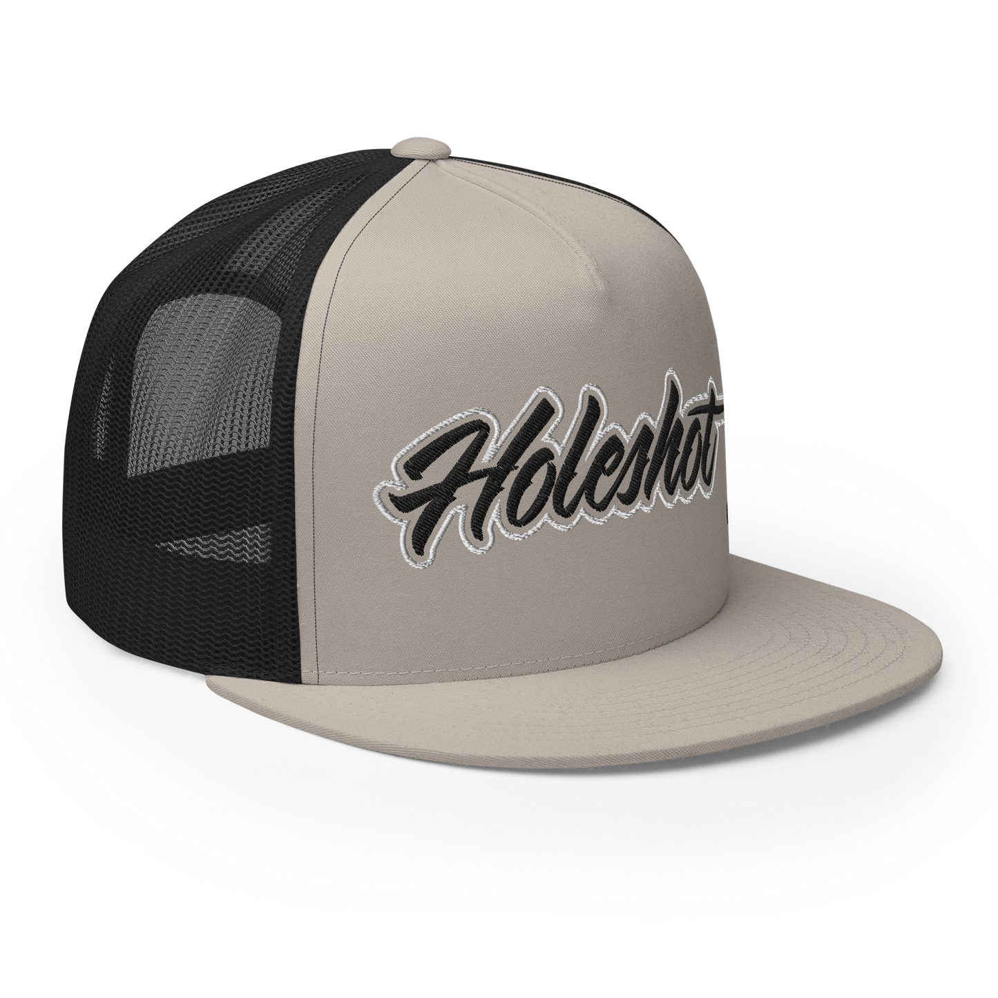 Holeshot – Silver & Black Trucker Hat