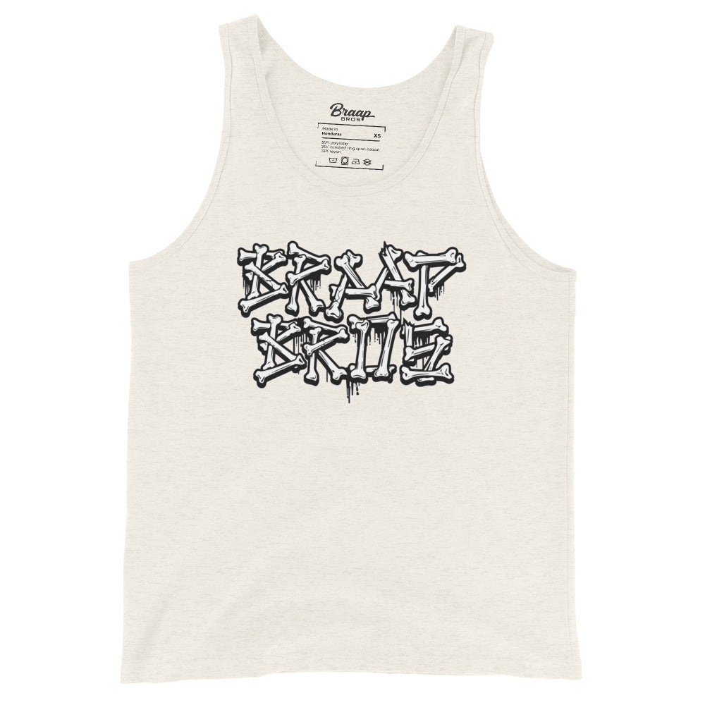 Braap Bros. 'Bones' – Oatmeal Tank Top