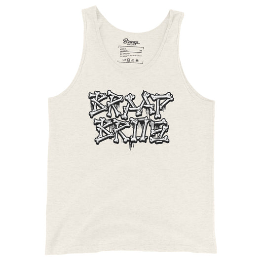 Braap Bros. 'Bones' – Oatmeal Tank Top