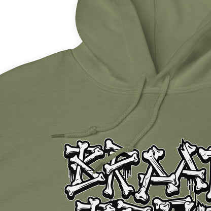 Braap Bros. 'Bones' – Military Green Hoodie