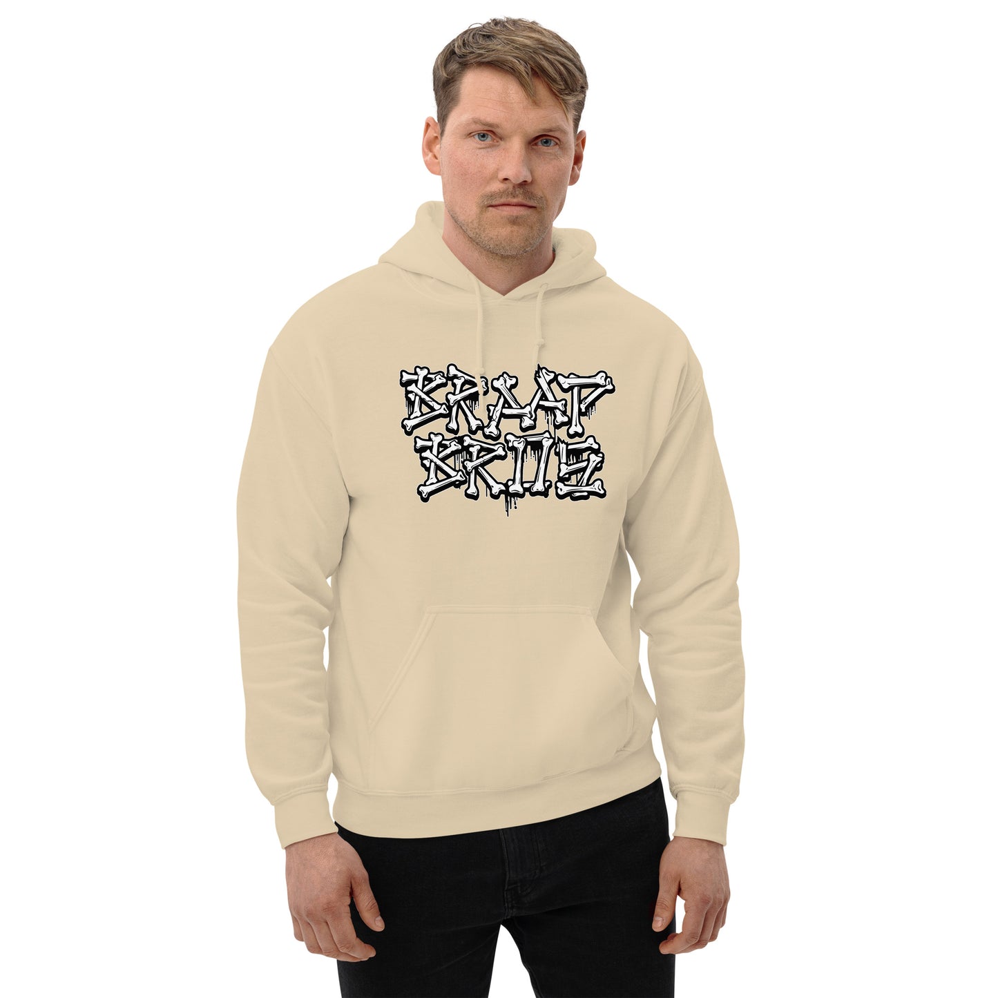 Braap Bros. 'Bones' – Sand Hoodie