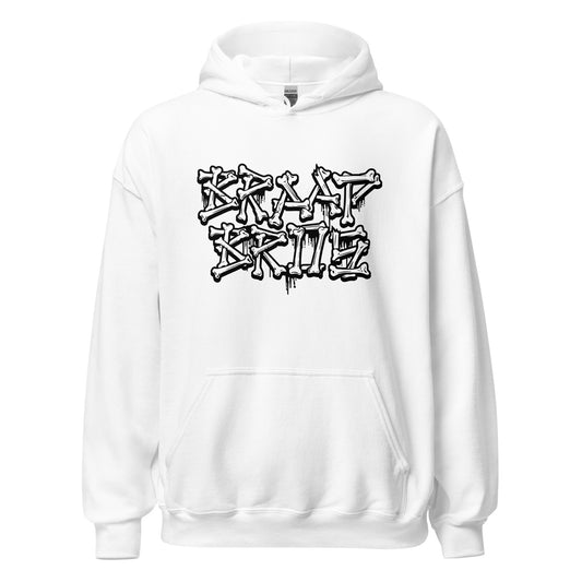 Braap Bros. 'Bones' – White Hoodie