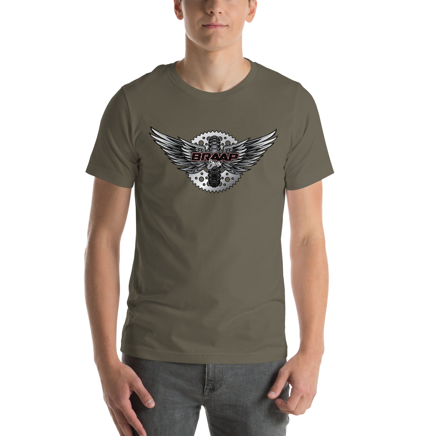 Braap Bros. Winged Tire – Unisex t-shirt