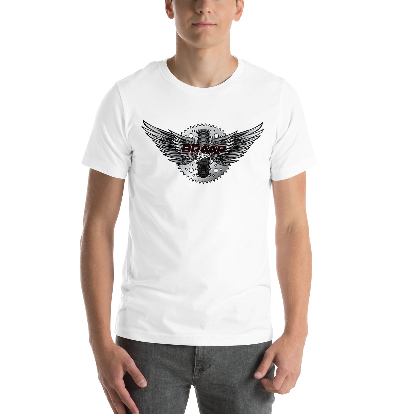 Braap Bros. Winged Tire – Unisex t-shirt